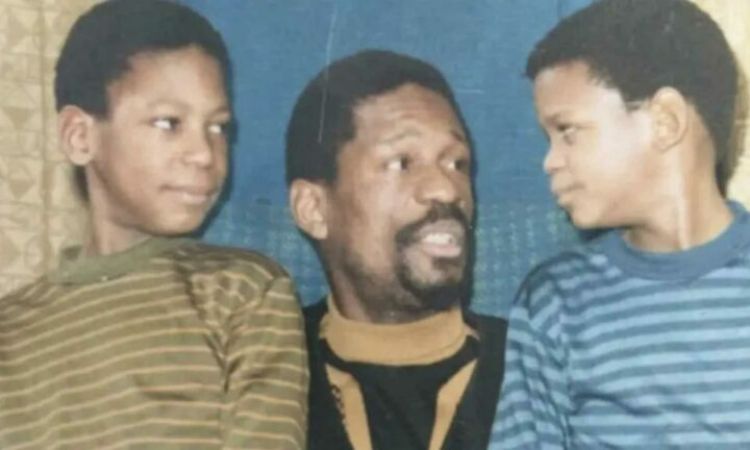 Marilyn Nault's husband, Bill Russell, and his sons. 